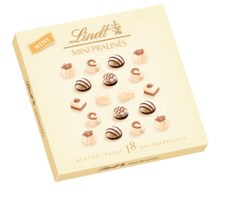 Lindt Mini Praliny bombonierka z czekoladkami z białej czekolady 90g
