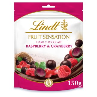 Lindt Fruit Sensation Raspberry&Cranberry owocowe kulki czekoladowe 150g