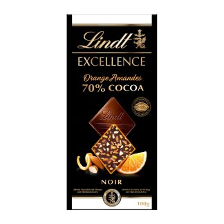 Lindt Excellence czekolada pomarańcz migdały 100g