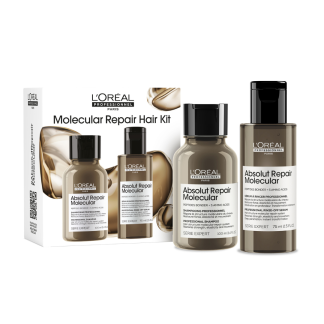 L'Oreal Professionnel Absolut Repair Molecular Duo Set: Serum 75ml, Szampon 100ml TRAVEL SIZE