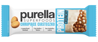 Baton proteinowy Purella Chrupiące Ciasteczko 11g białka bez dod cukru 45g