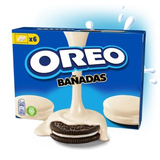Oreo Ciastka kakaowe oblane białą polewą 246 g