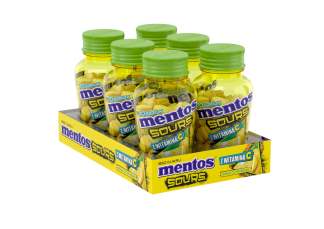 Mentos Sours Lemon pastylki cytrynowe bez cukru 6x49g