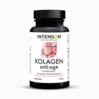 Kolagen z Hialuronem i Wit C Intenson Anti-Age Skóra Uroda 90 tabletek