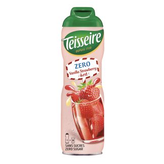 TEISSEIRE KIDS VANILLA STRAWBERY BURST 0,6 L BEZ CUKRU TRUSKAWKA WANILIA BIDON