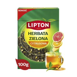Lipton Herbata zielona liściasta cytrusowa 100g