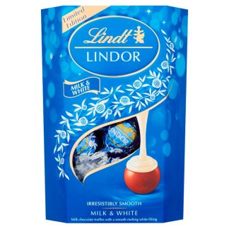 Lindt LINDOR Praliny mleczne z białym nadzieniem 200g
